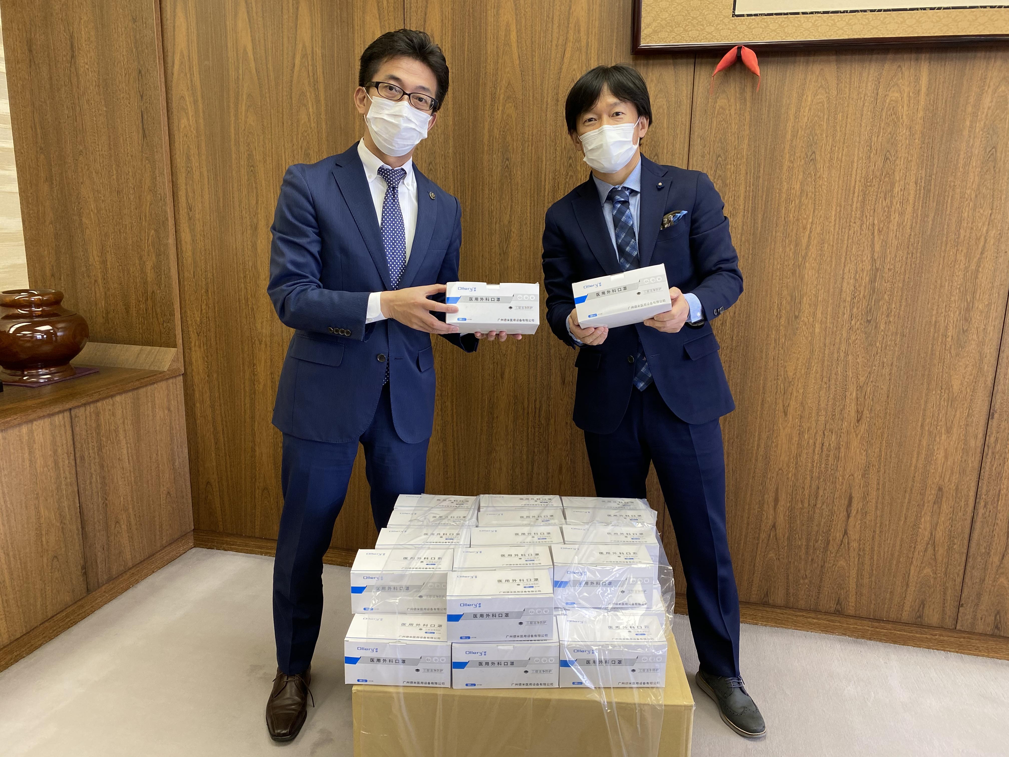 キング観光が休業でマスク5000枚寄贈